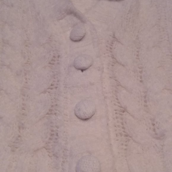 For Love & Lemons Women's Size S White Billie Cropped Cardigan - Picture 6 of 7